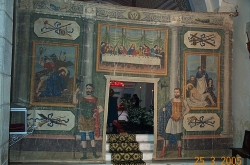 Sa Carta - Olio su tela con le rappresentazioni della Passione, esposta presso il sepolcro nella Chiesa di San Nicolò di Scano di Montiferro